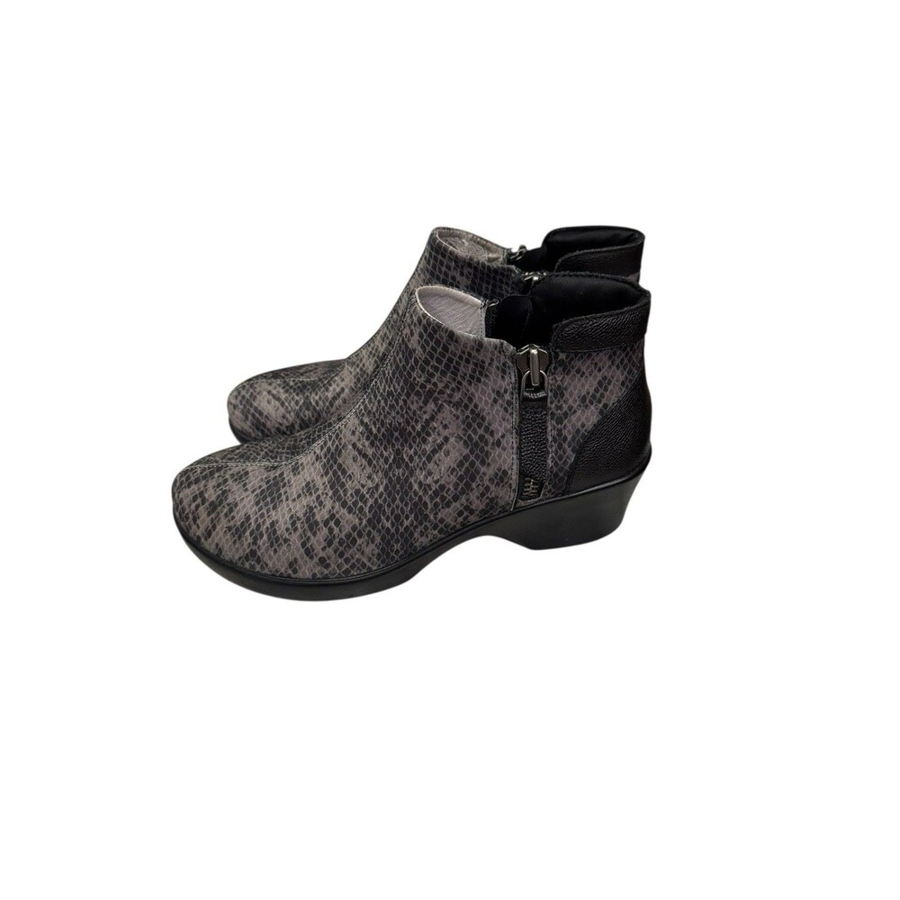 Alegria Women Ankle Booties Size 38 Sloan‎ Leather Ankle Booties Snake US 8-8.5